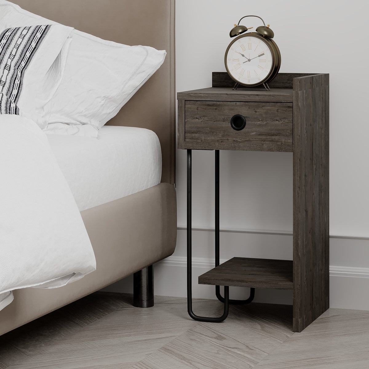 Sirius Chevet Moderne Module Droit Meuble de Chambre L 32cm
