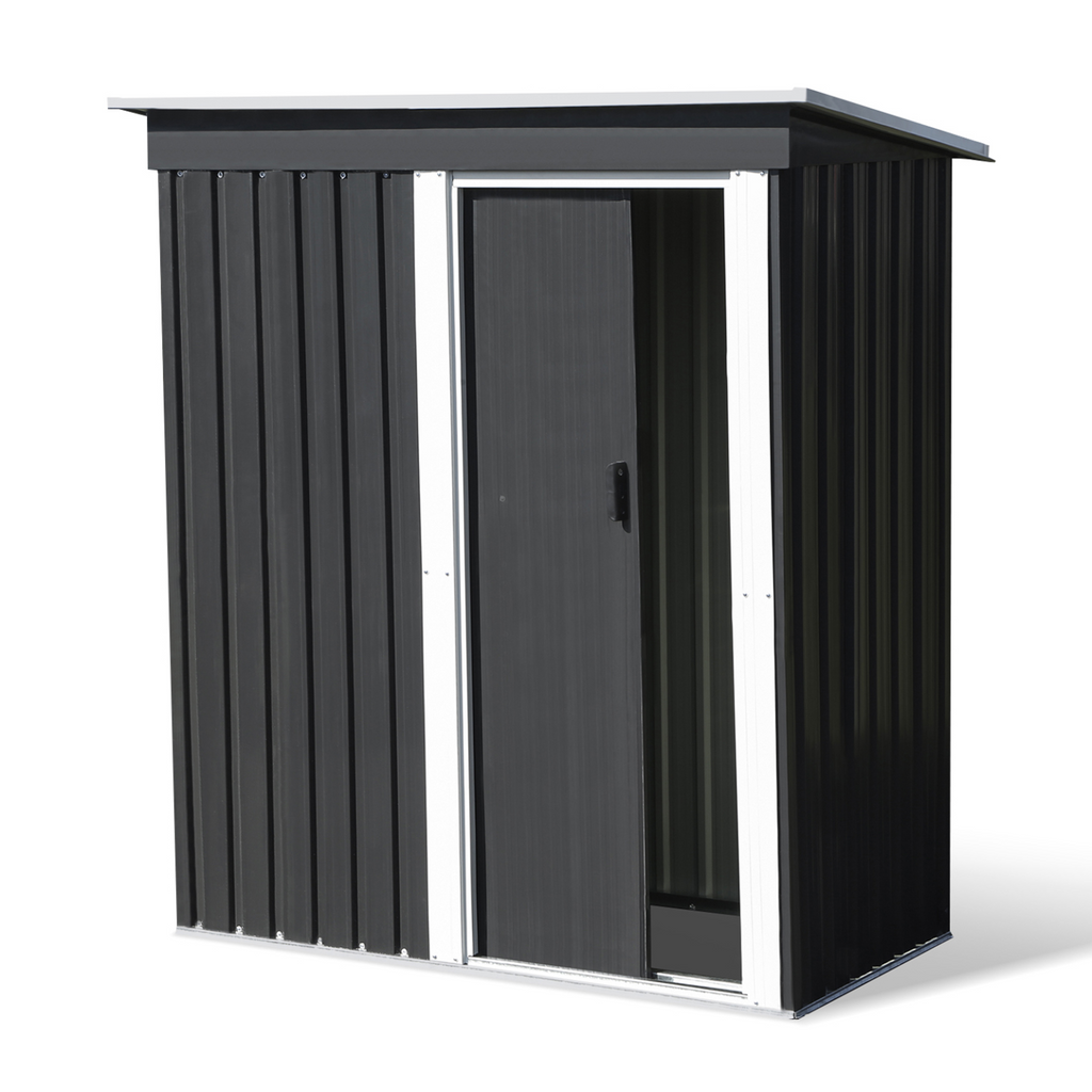 Abri de jardin 1,3 m² gris en acier galvanisé