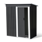 Abri de jardin 1,3 m² gris en acier galvanisé