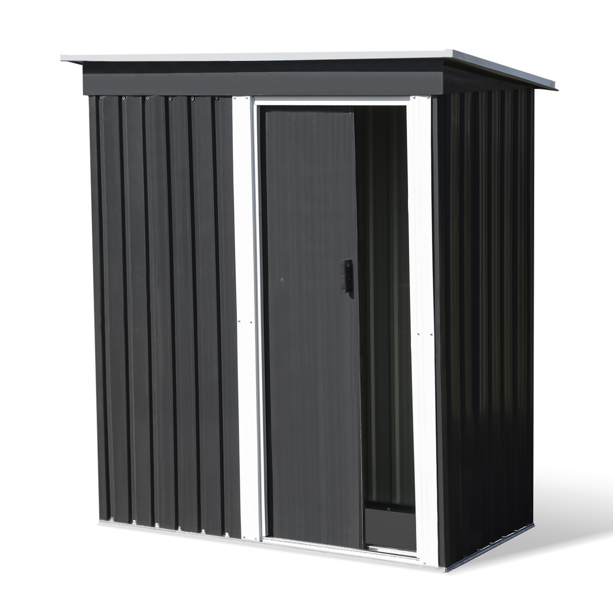 Abri de jardin 1,3 m² gris en acier galvanisé