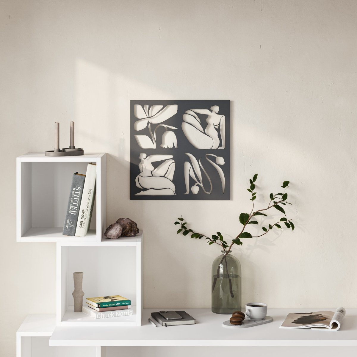 Ornement décoratif mural en métal moderne Aitus