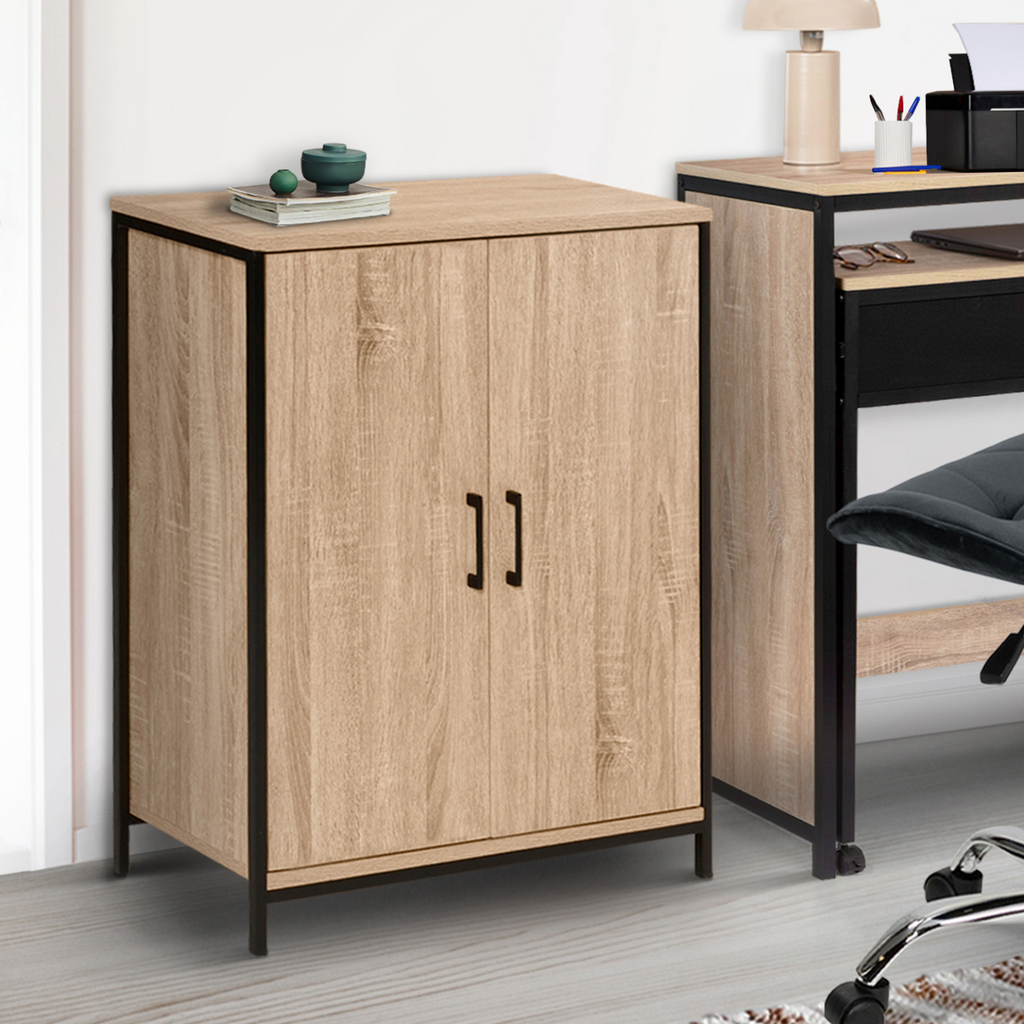 Meuble bas DETROIT 2 portes design industriel