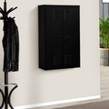 Armoire murale ESTER 2 portes métal noir design industriel