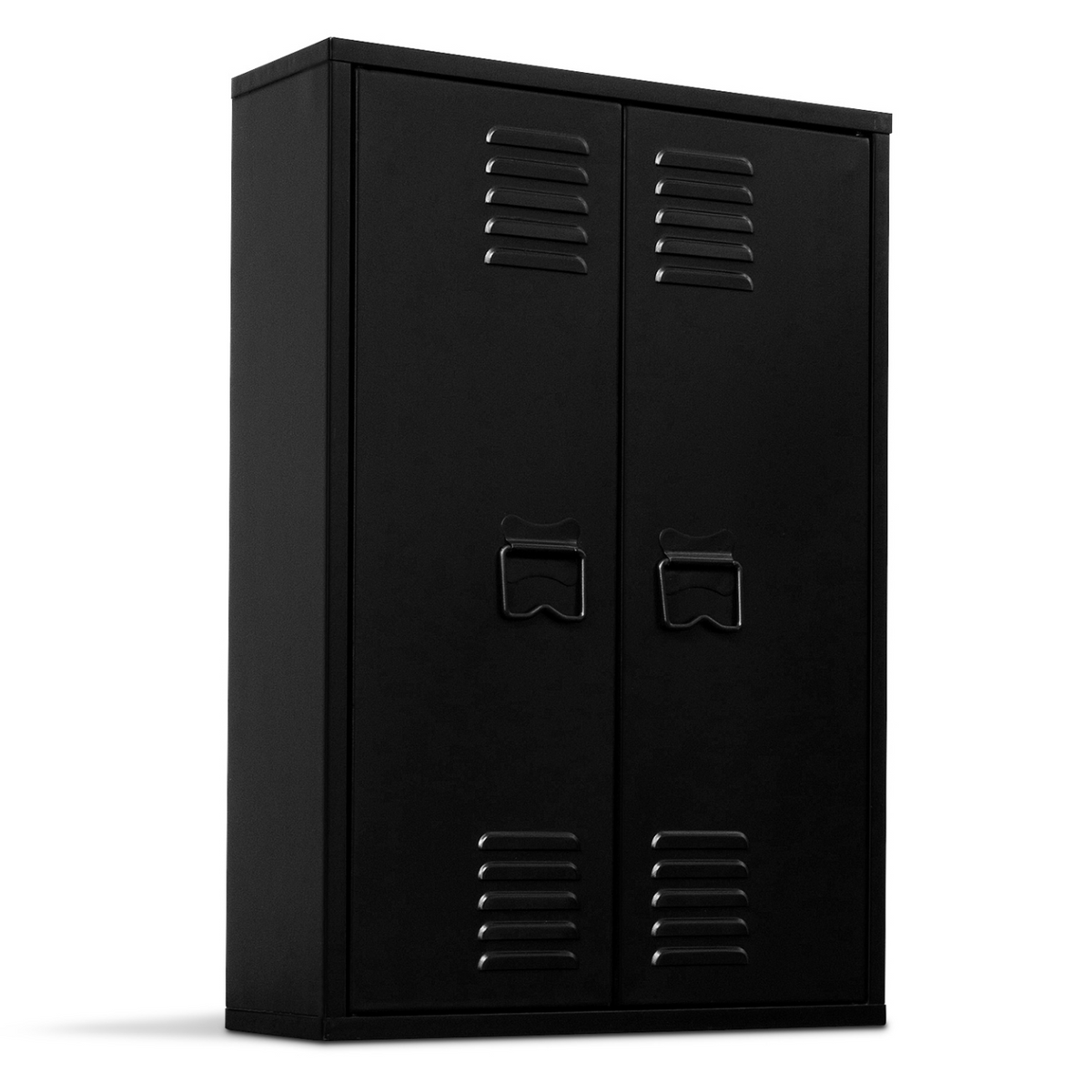Armoire murale ESTER 2 portes métal noir design industriel