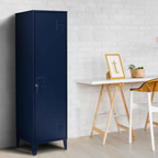 Armoire vestiaire ESTER 1 porte métal bleu foncé design industriel