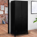 Armoire vestiaire penderie ESTER 2 portes métal noir design industriel