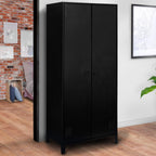 Armoire vestiaire penderie ESTER 2 portes métal noir design industriel
