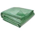 Bâche de rechange pour serre de jardin tunnel 24m² 8 x 3 x 2 m anti-UV avec porte et fenêtres DES ANDES verte