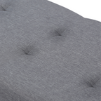 Banc coffre de rangement sur pieds 76 cm tissu gris anthracite