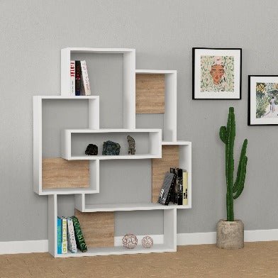 Bibliothèque-vitrine moderne Barce H 132cm