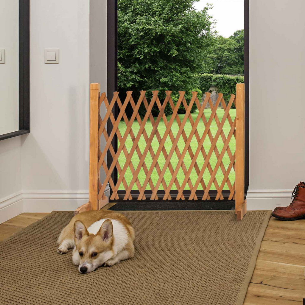 Barrière extensible en bois, treillis de 30 à 150 cm
