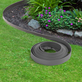 Bordure de jardin flexible 10 m gris anthracite hauteur 5 cm + 30 piquets