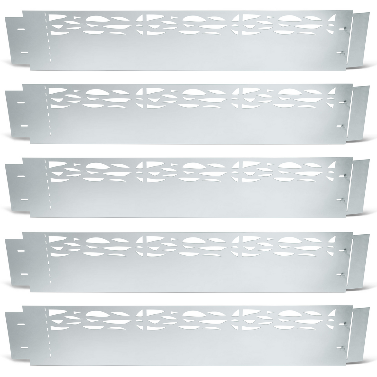 Lot de 5 bordures de jardin en acier ajouré flexible L. 5 x H. 0,18 m