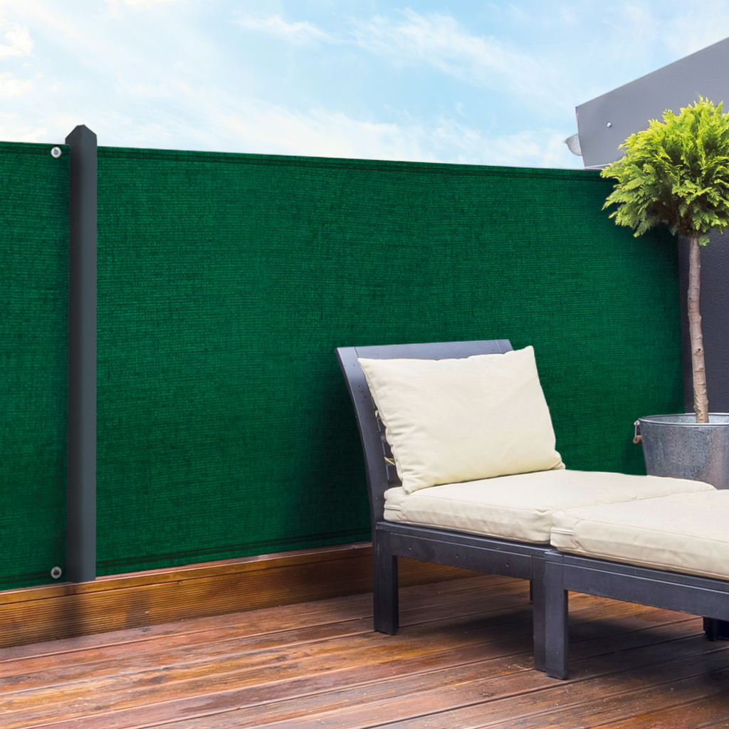 Brise-vue renforcé 1 x 10 m vert 90 g/m² classique
