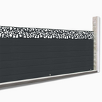Brise-vue occultant 1,5 x 10 m effet lames de clôture motifs FLOWER 160 g/m²