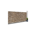 Brise-vue occultant 2 x 10 m motif pierre marron 160 g/m²