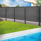 Brise-vue renforcé 1,2 x 10 m gris 220 g/m² luxe PRO