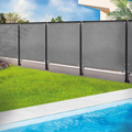 Brise-vue renforcé 1,5 x 10 m gris clair 220 g/m² luxe PRO
