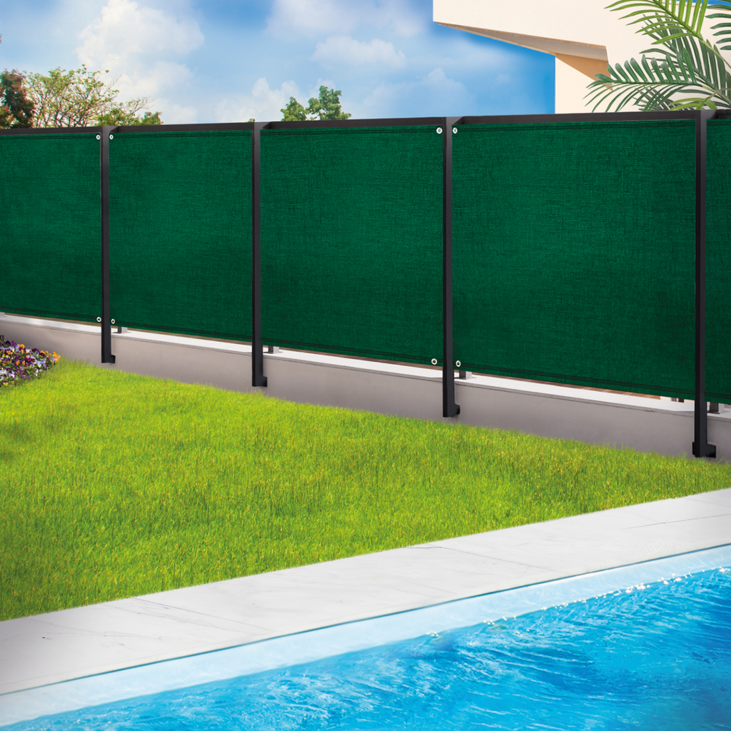 Brise-vue renforcé 1 x 10 m vert 220 g/m² luxe PRO