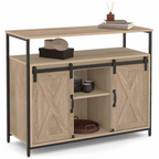 Buffet 100 cm QUEBEC 2 portes de grange coulissantes design industriel