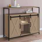 Buffet 100 cm QUEBEC 2 portes de grange coulissantes design industriel