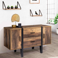 Buffet bas 105 cm AUSTRIA bois pieds épingle