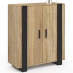 Buffet d'appoint 2 portes 70 cm PHOENIX bois et noir