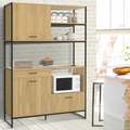 Buffet de cuisine 120 CM DETROIT 3 portes + 1 tiroir design industriel