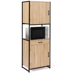 Buffet de cuisine 60 CM DETROIT, meuble 2 portes design industriel + tiroir