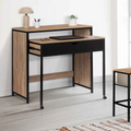 Bureau extensible 1 tiroir noir BOSTON style industriel