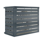 Cache-climatiseur 105 x 35 x 80 cm en métal gris anthracite, protection pour unité extérieure de pompe à chaleur