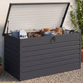 Coffre de rangement en métal verrouillable gris anthracite pour jardin 1250 L 175x95x90 cm