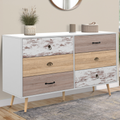 Commode 6 tiroirs BAHIA XXL 140 cm style scandinave