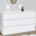 Commode 6 tiroirs TOMI XXL 140 cm bois blanc