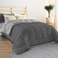 Couette 140x200 cm ZOE polaire double face gris clair et gris 400 g