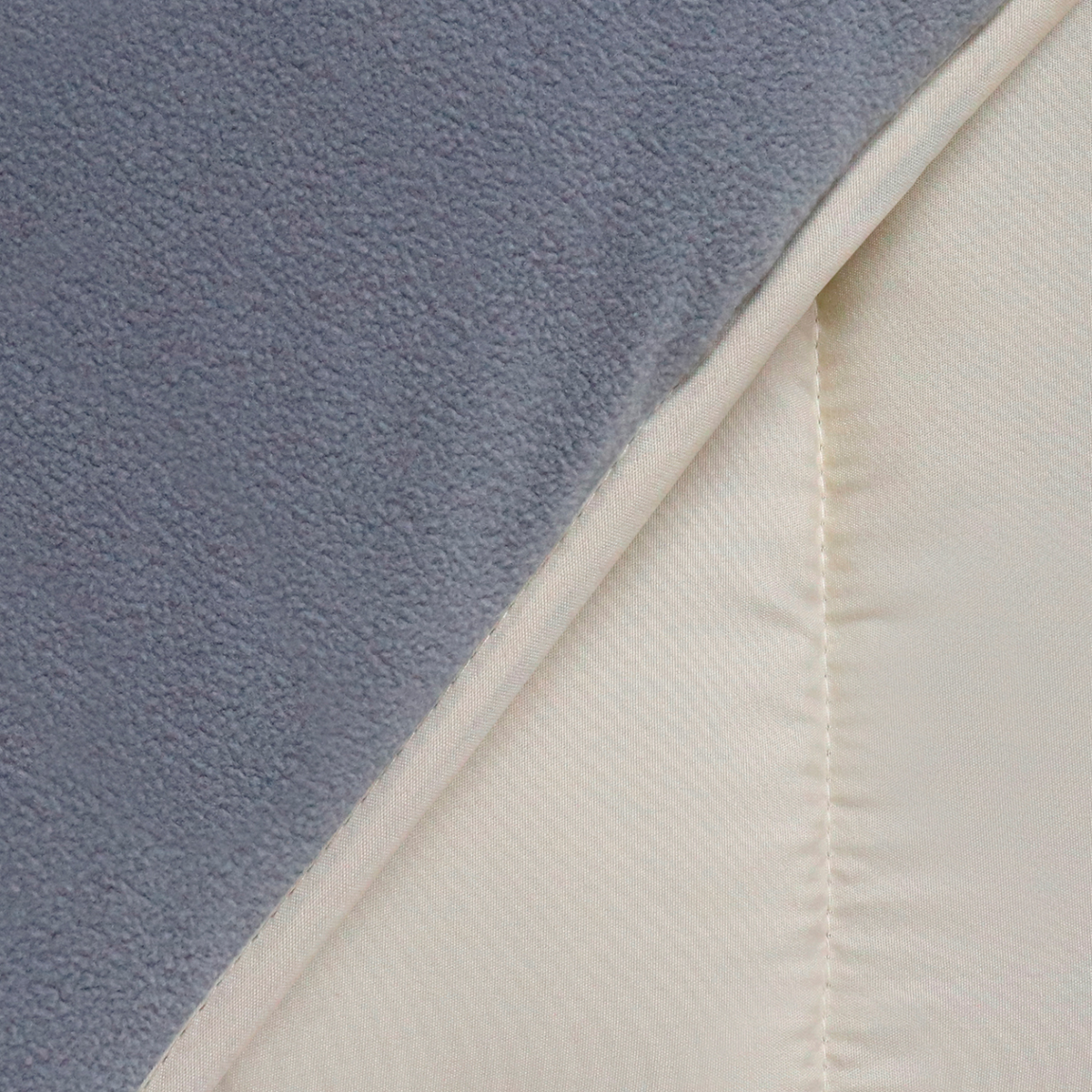Couette 200x200 cm ZOE polaire double face gris et crème 400 g