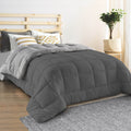 Couette 200x200 cm ZOE polaire biface gris et gris 400 g
