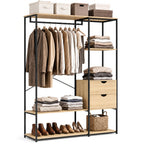Armoire dressing avec étagères et 2 tiroirs L. 130 cm DETROIT design industriel