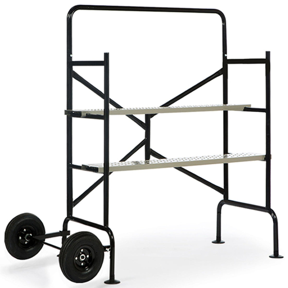 Échafaudage mobile sur roues L.140xl.78xH.135 CM avec 2 plateformes
