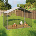Enclos pour poulailler 3 m² parc grillagé 2,20 x 1,4 m en acier galvanisé