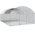 Enclos poulailler dôme 15 m² parc grillagé 3x5 m avec porte latérale