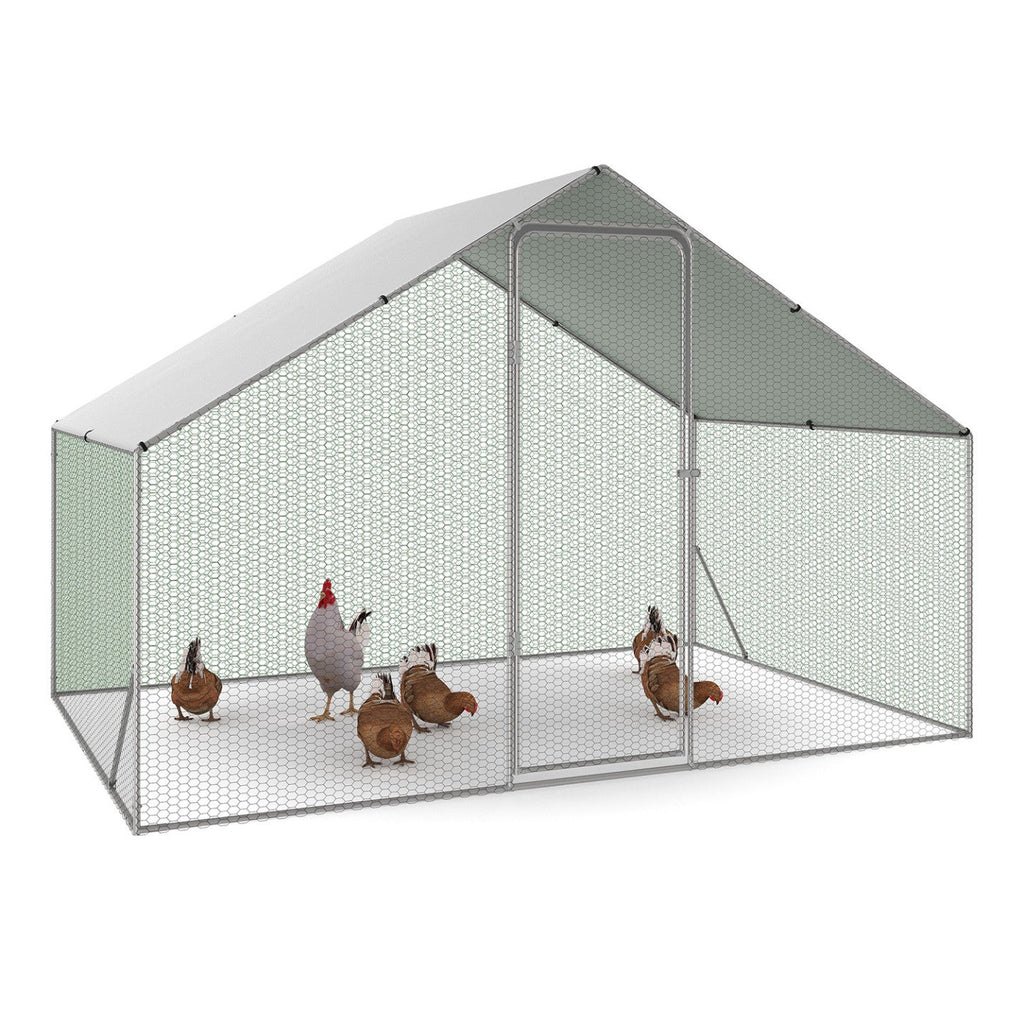 Enclos poulailler 6 m² parc grillagé 3x2 m acier galvanisé