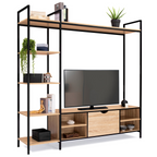 Ensemble meuble TV 170 cm DETROIT avec étagères style industriel