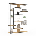Étagère bibliothèque DETROIT avec 11 compartiments style industriel 143 cm