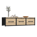 Étagère murale console d'entrée UTAH 3 tiroirs design industriel