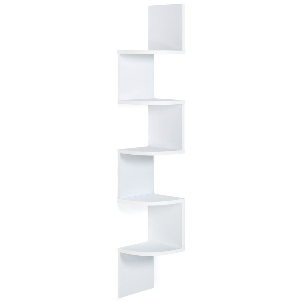 Étagère murale d'angle ISA 5 niveaux blanche