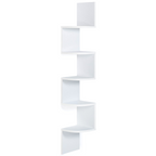 Étagère murale d'angle ISA 5 niveaux blanche