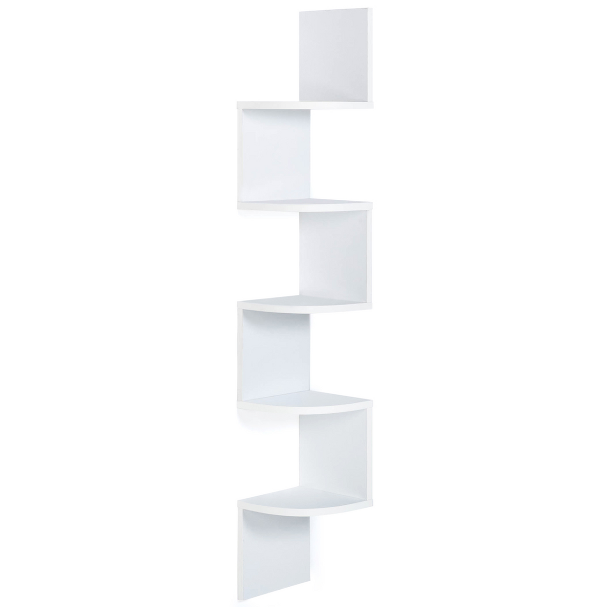 Étagère murale d'angle ISA 5 niveaux blanche