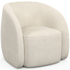 Fauteuil CORI en velours côtelé beige