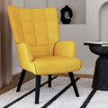 Fauteuil scandinave ANIA velours jaune